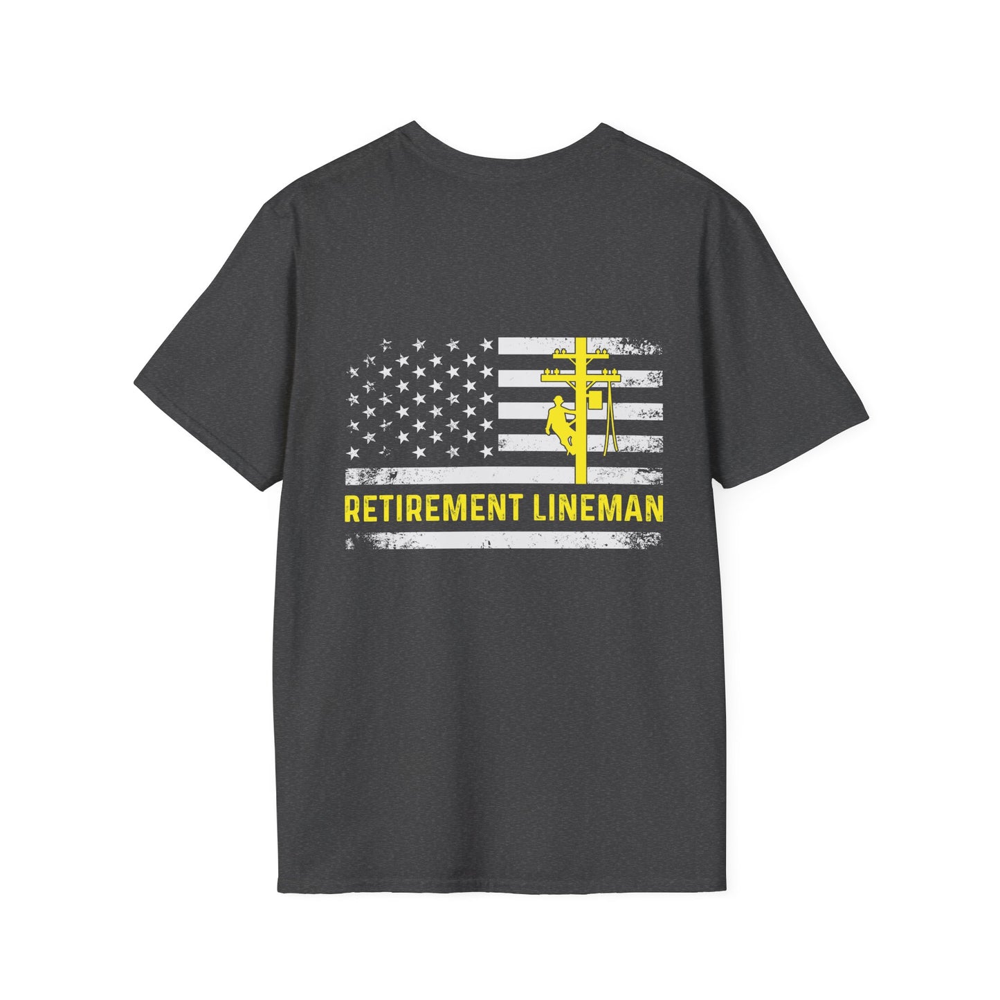 Retirement Lineman American Flag T-Shirt