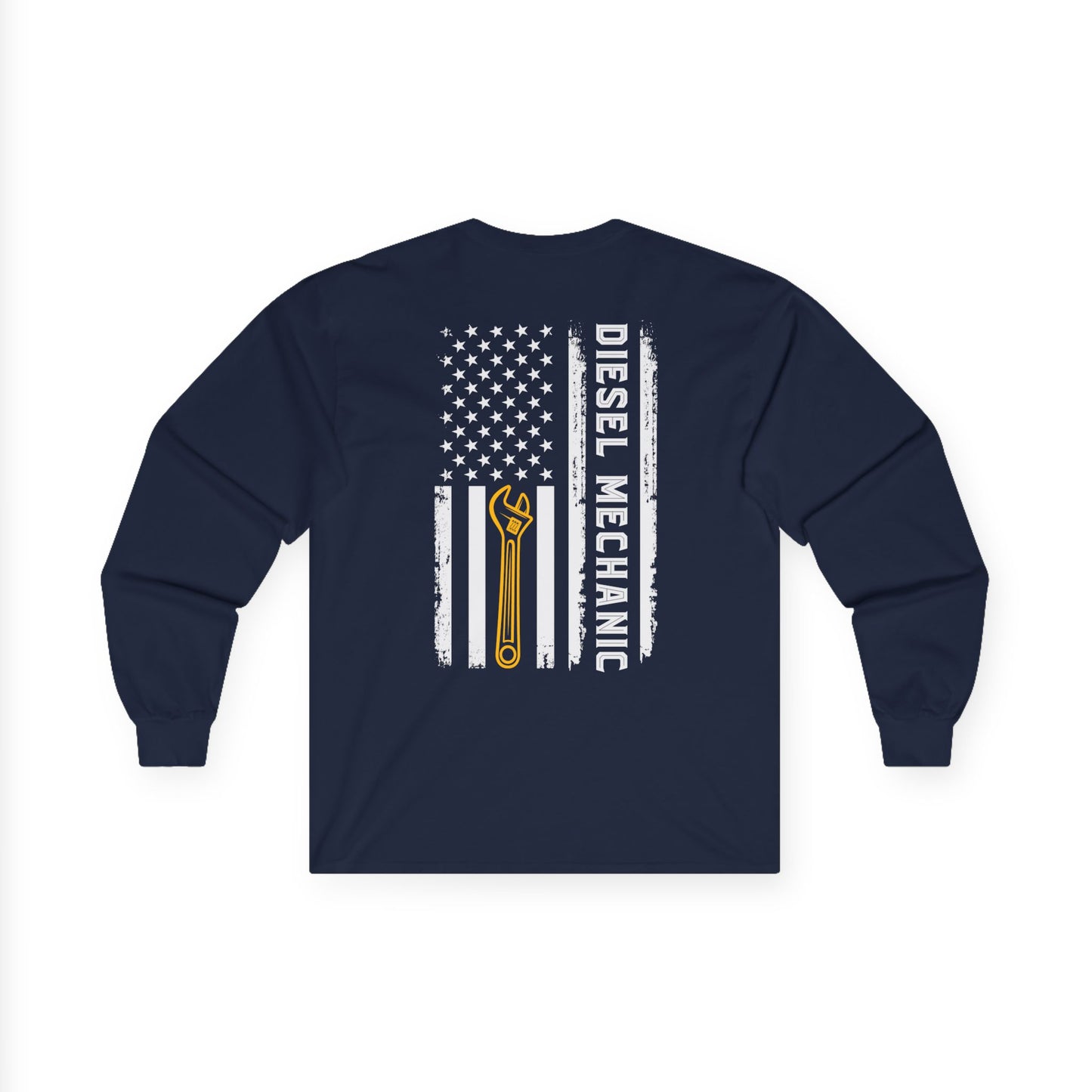 Diesel Mechanic American Flag Long Sleeve