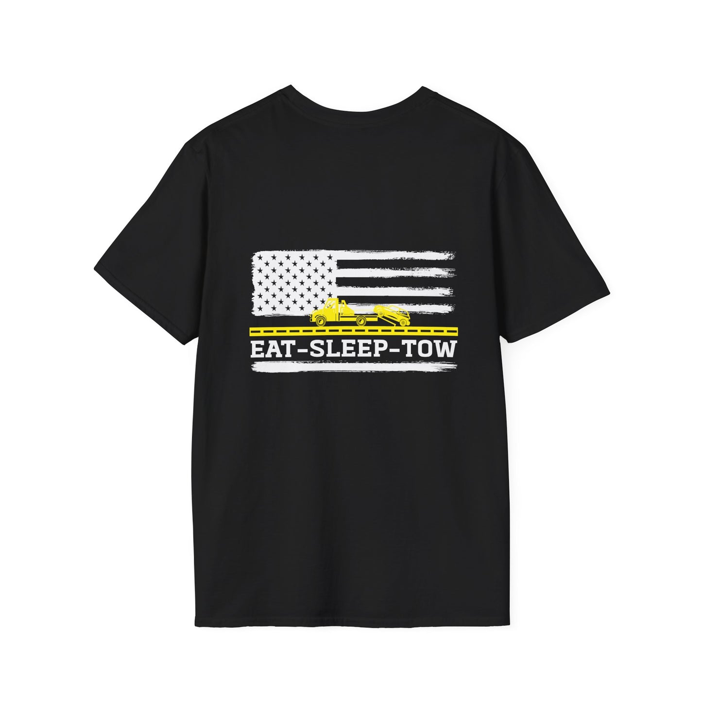 Tow Truck Driver American Flag T-Shirt