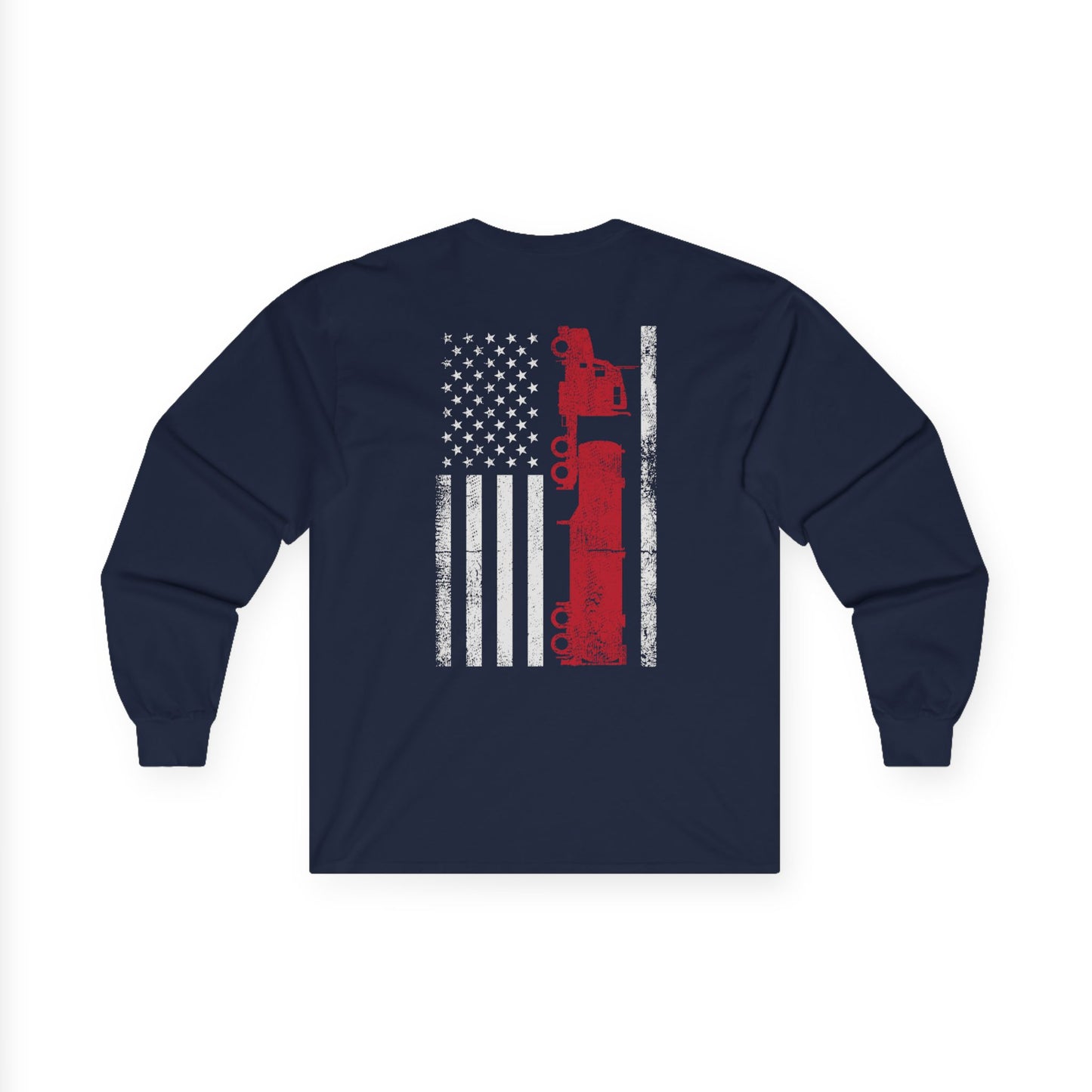 Truck Driver American Flag Long Sleeve