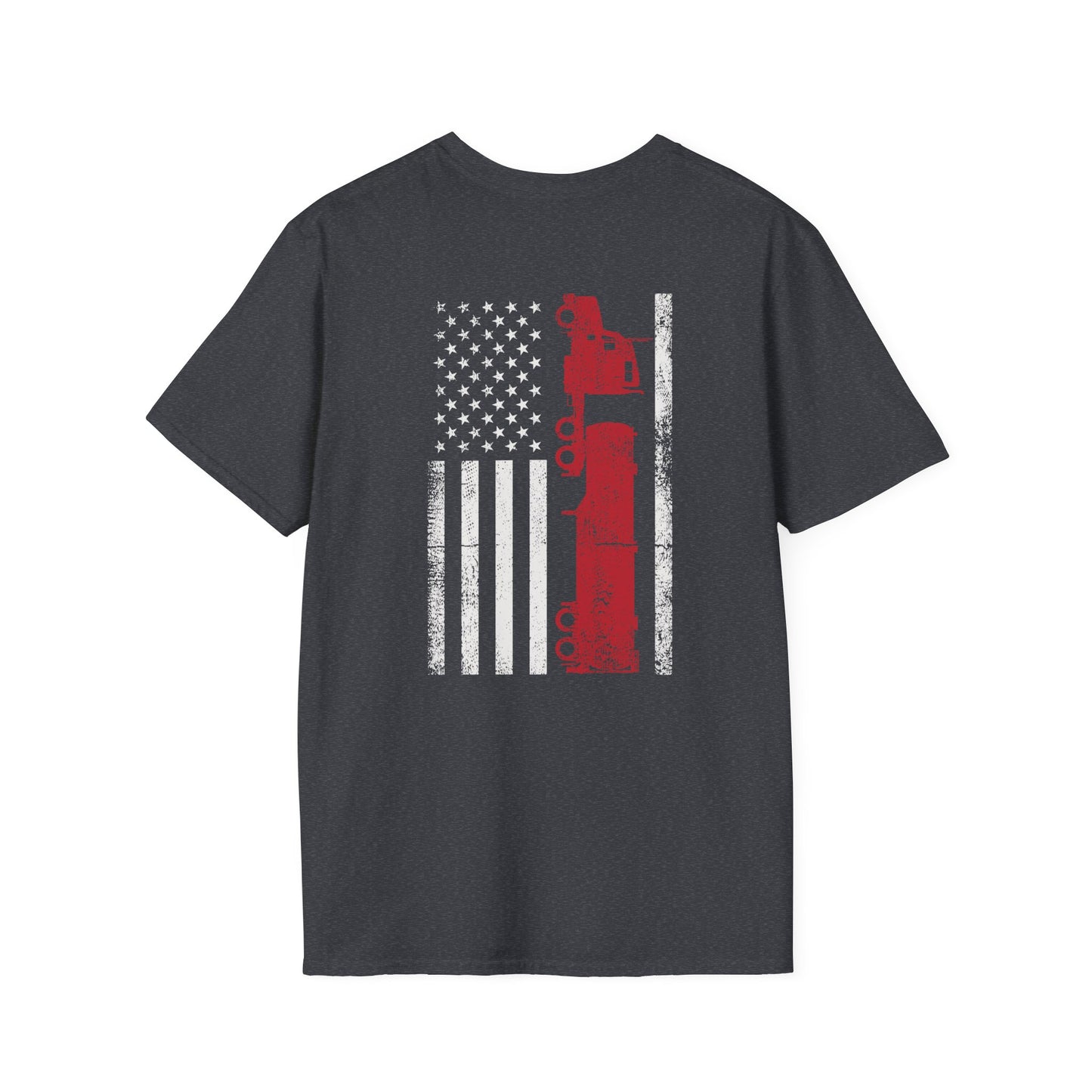 Truck Driver American Flag T-Shirt