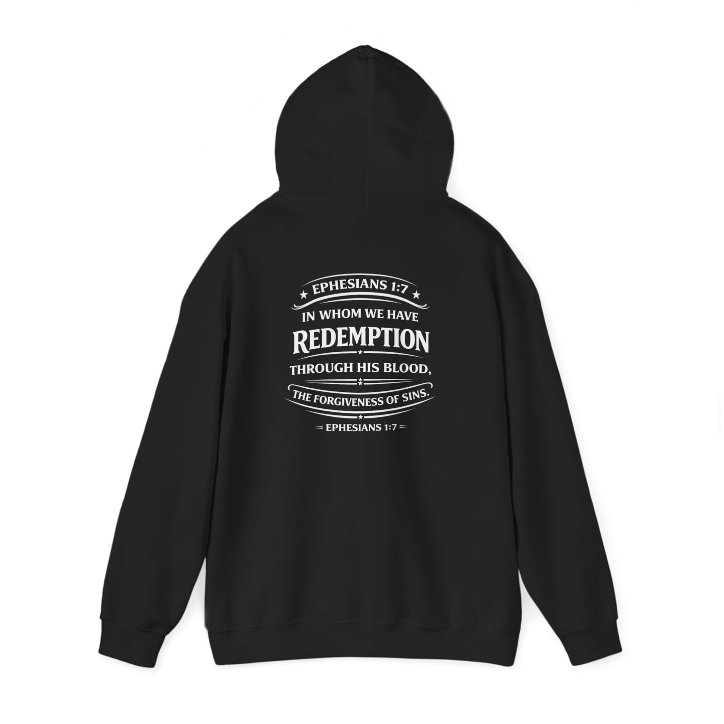 Redemption Through His Blood – Ephesians 1:7 Hoodie
