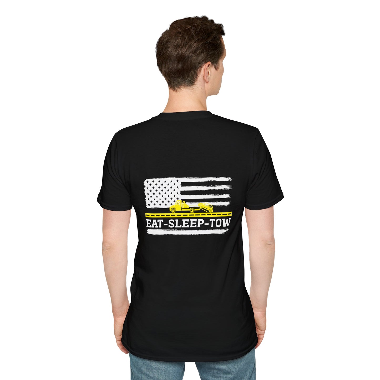 Tow Truck Driver American Flag T-Shirt