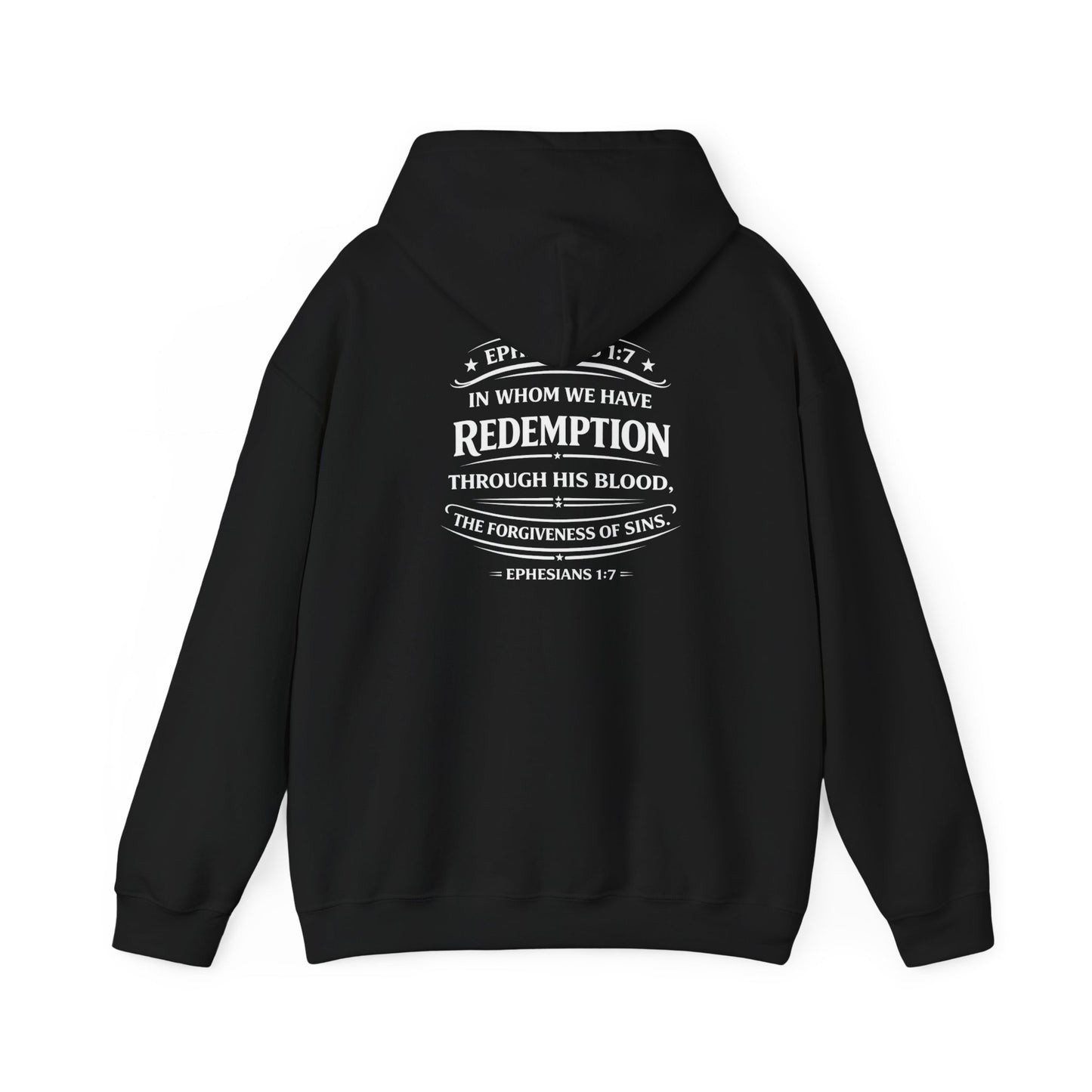 Redemption Through His Blood – Ephesians 1:7 Hoodie