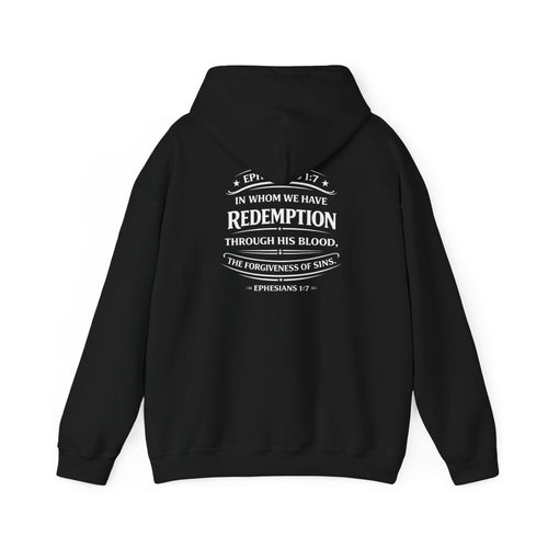 Redemption Through His Blood – Ephesians 1:7 Hoodie