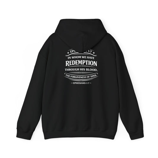 Redemption Through His Blood – Ephesians 1:7 Hoodie