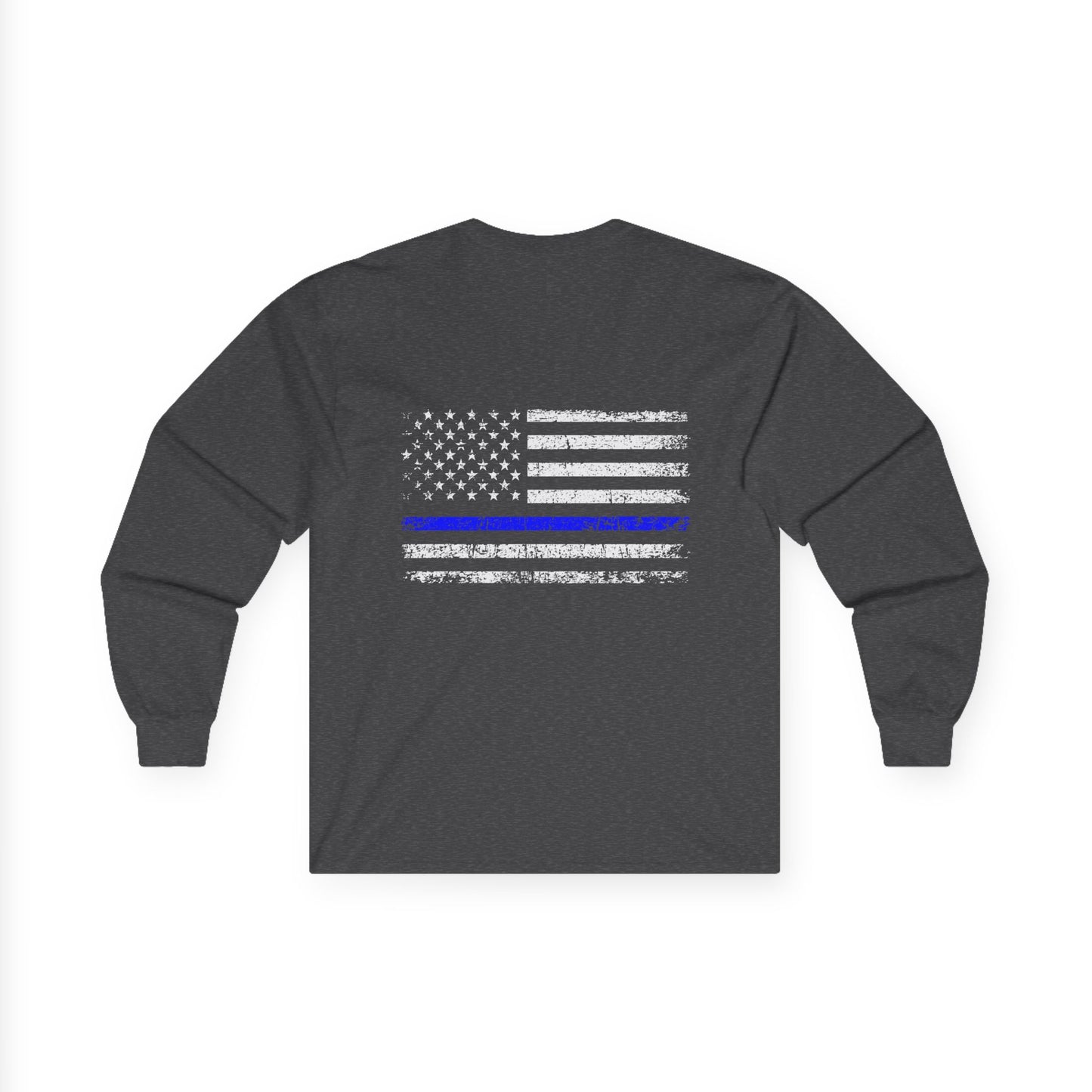 Thin Blue Line American Flag Long Sleeve