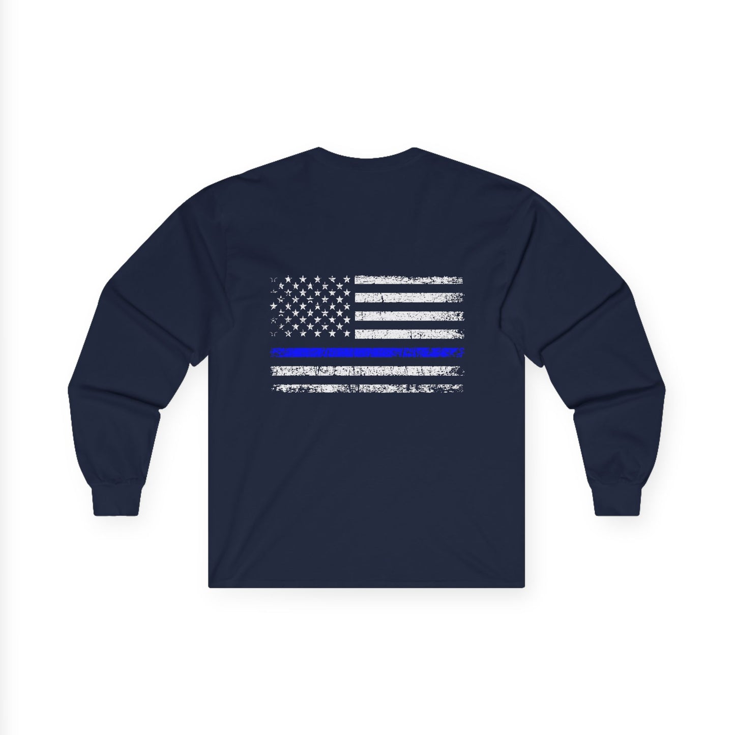 Thin Blue Line American Flag Long Sleeve