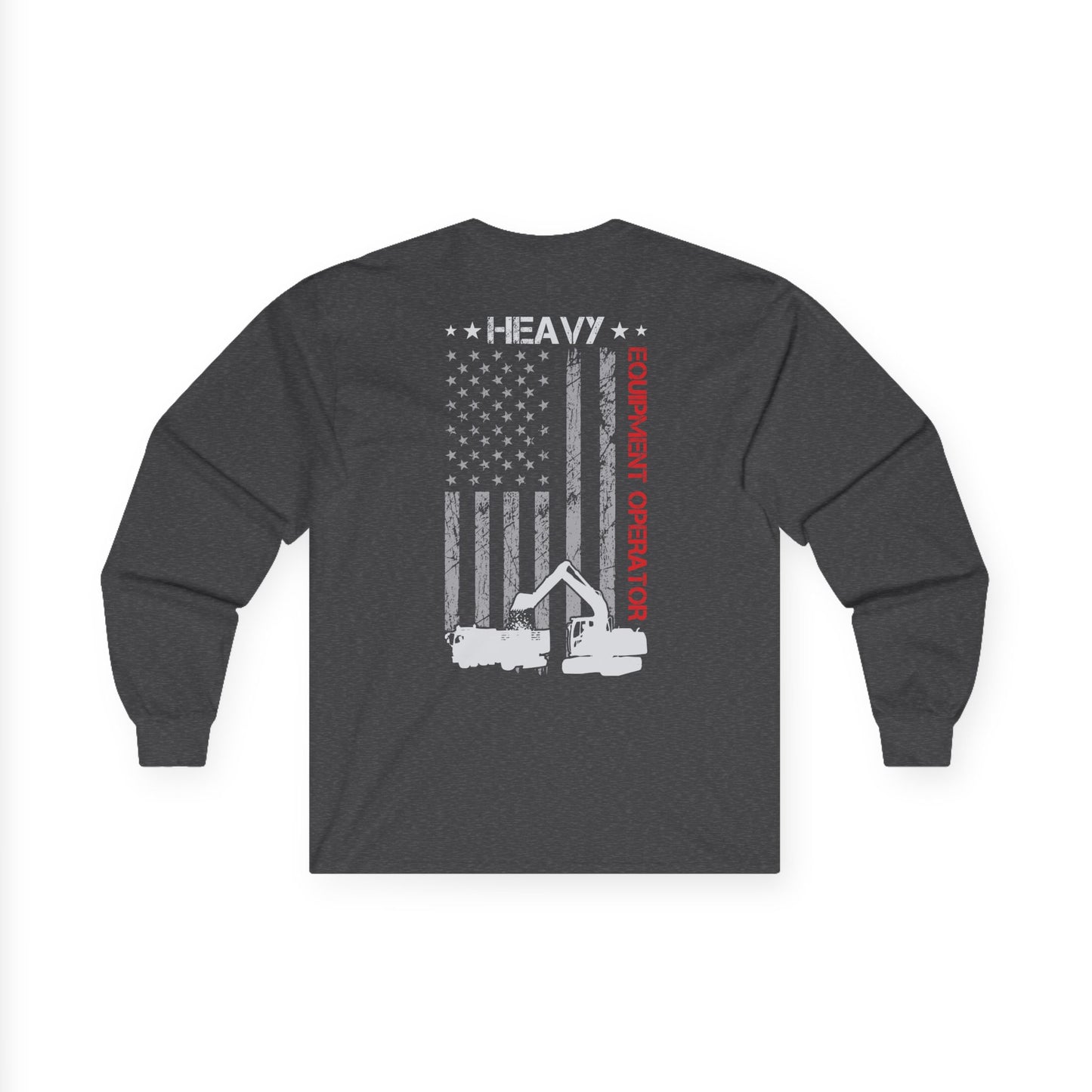Heavy Equipment Operator American Flag Long Sleeve