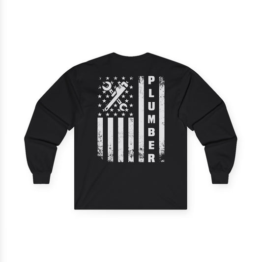 Plumber American Flag Long Sleeve