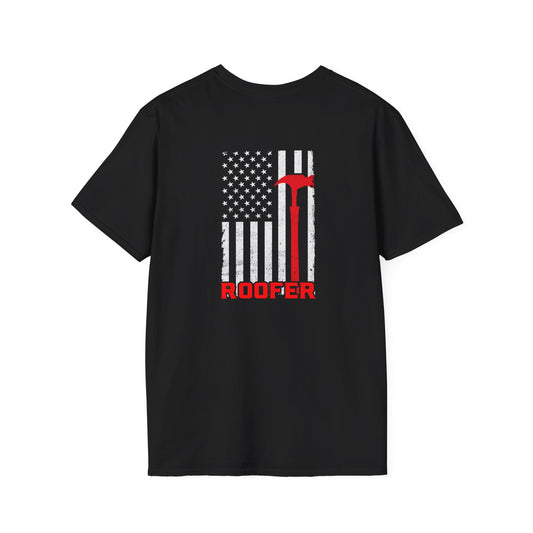 Roofer American Flag T-shirt