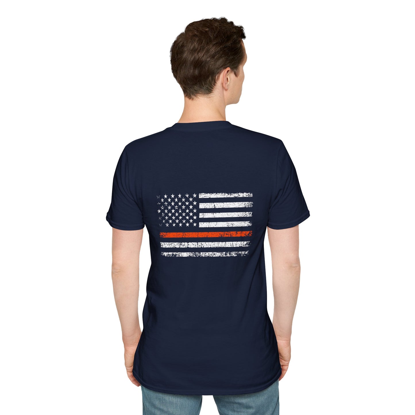 Thin Orange Line American Flag
