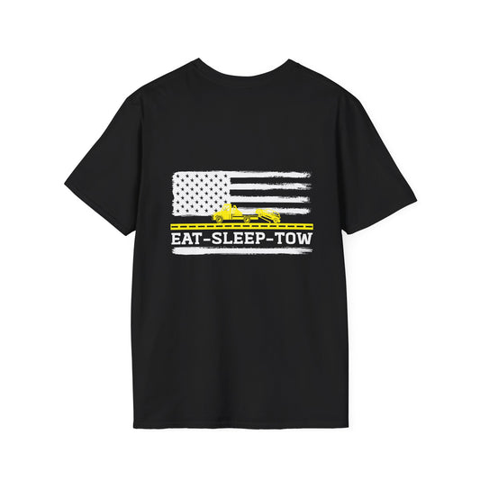 Tow Truck Driver American Flag T-Shirt
