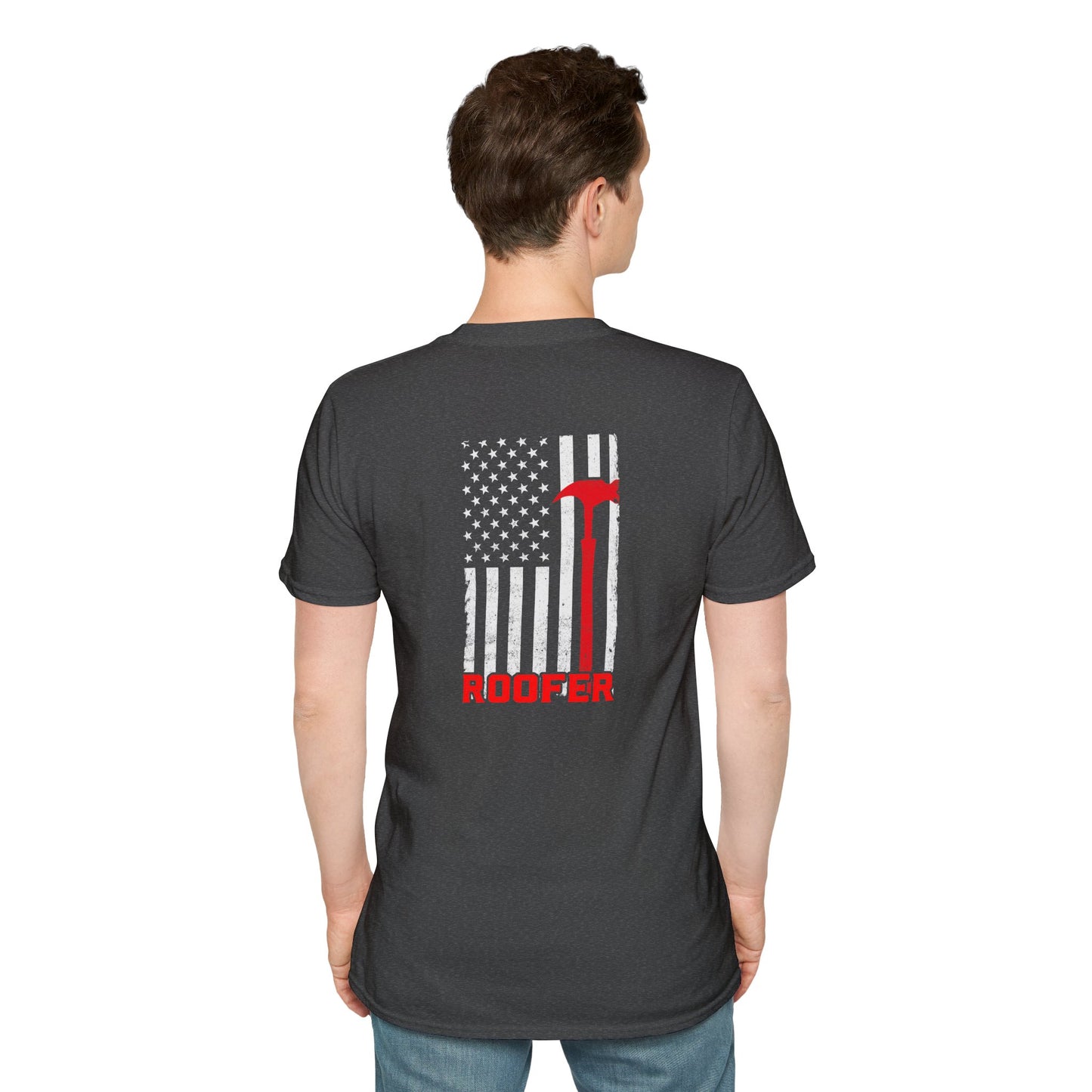 Roofer American Flag T-shirt