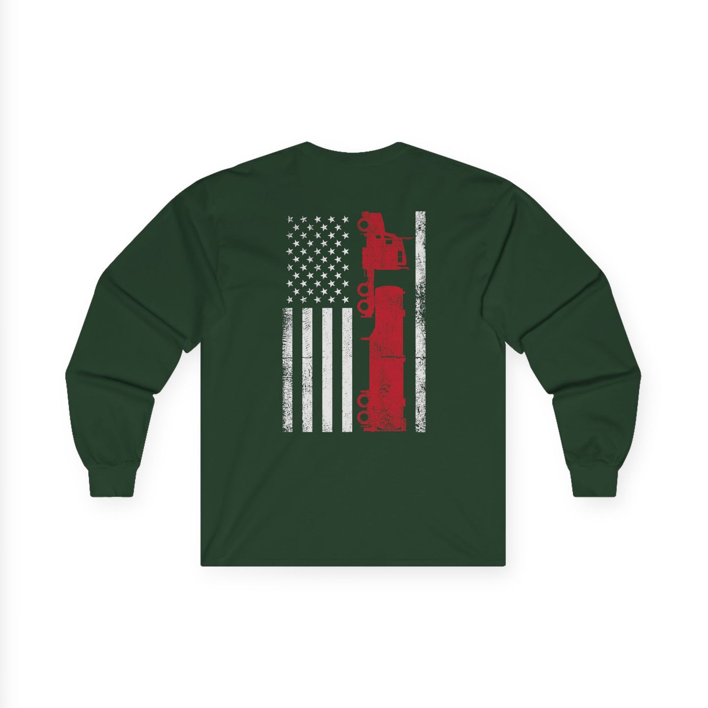 Truck Driver American Flag Long Sleeve