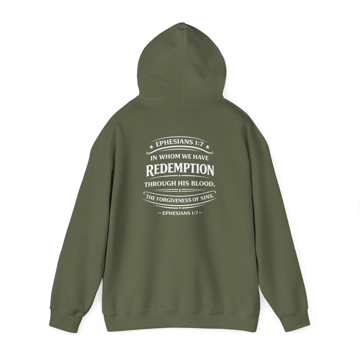 Redemption Through His Blood – Ephesians 1:7 Hoodie