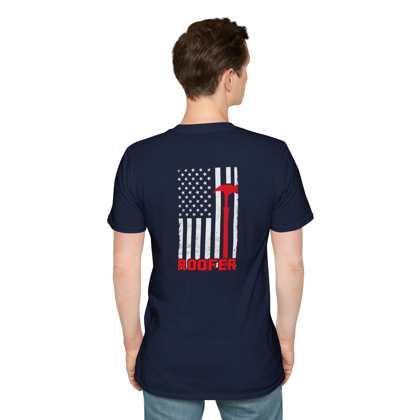 Roofer American Flag T-shirt