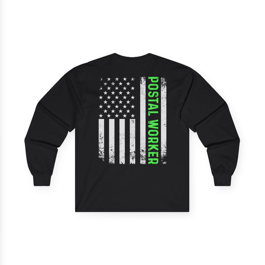 Postal Worker American Flag Long Sleeve