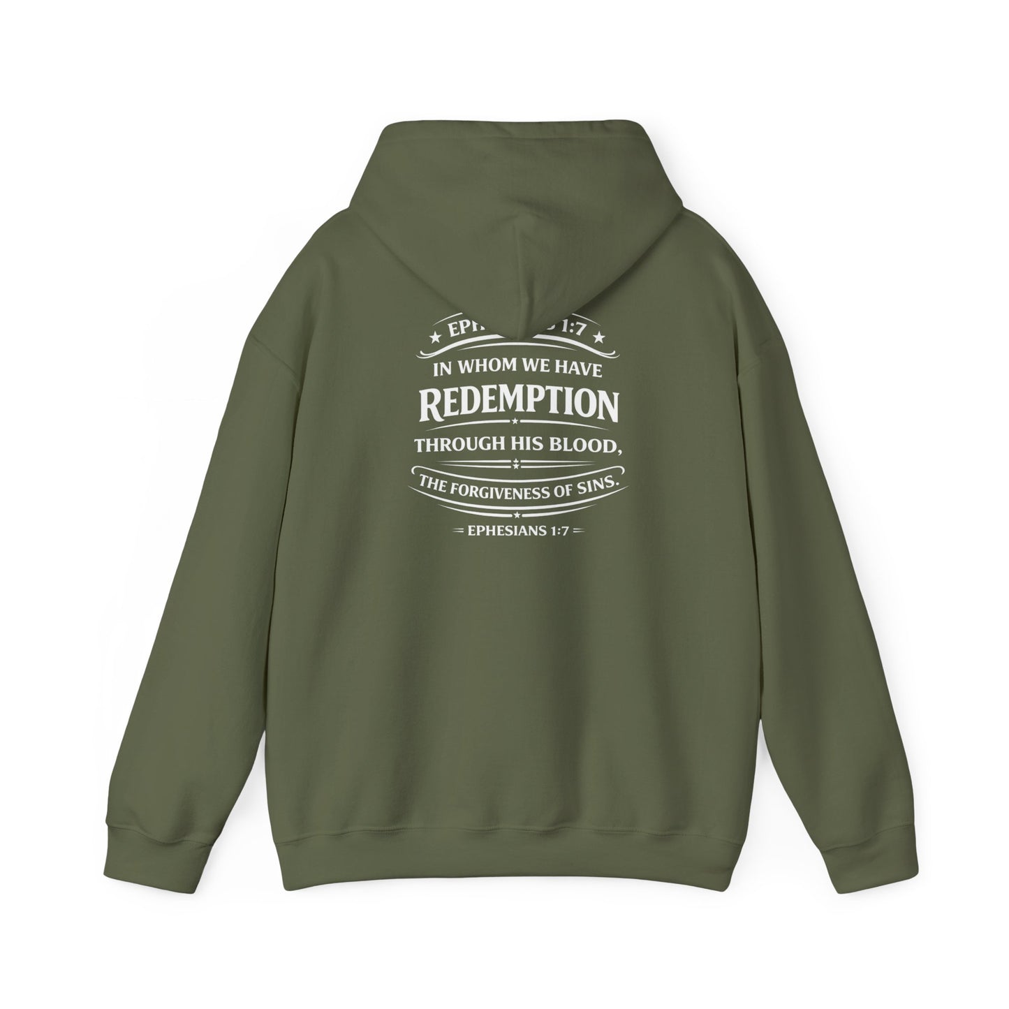 Redemption Through His Blood – Ephesians 1:7 Hoodie