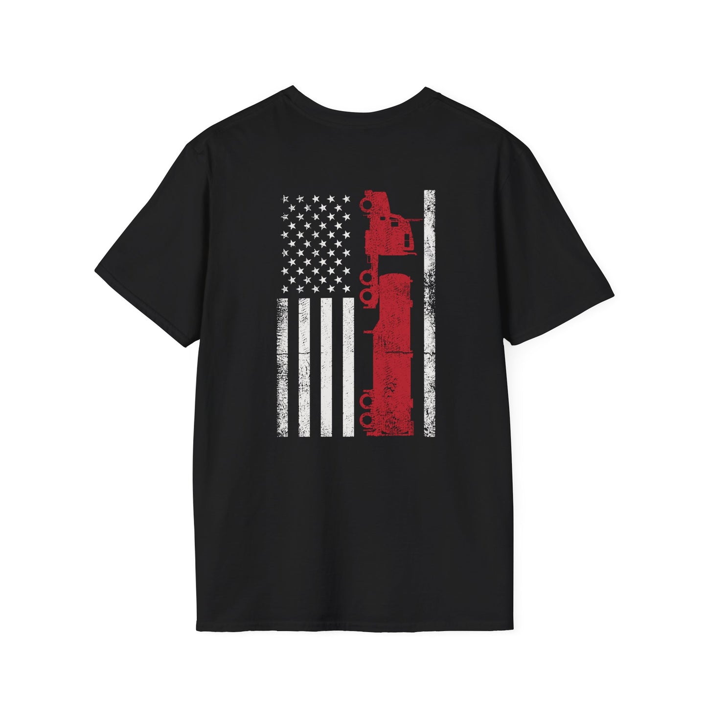 Truck Driver American Flag T-Shirt