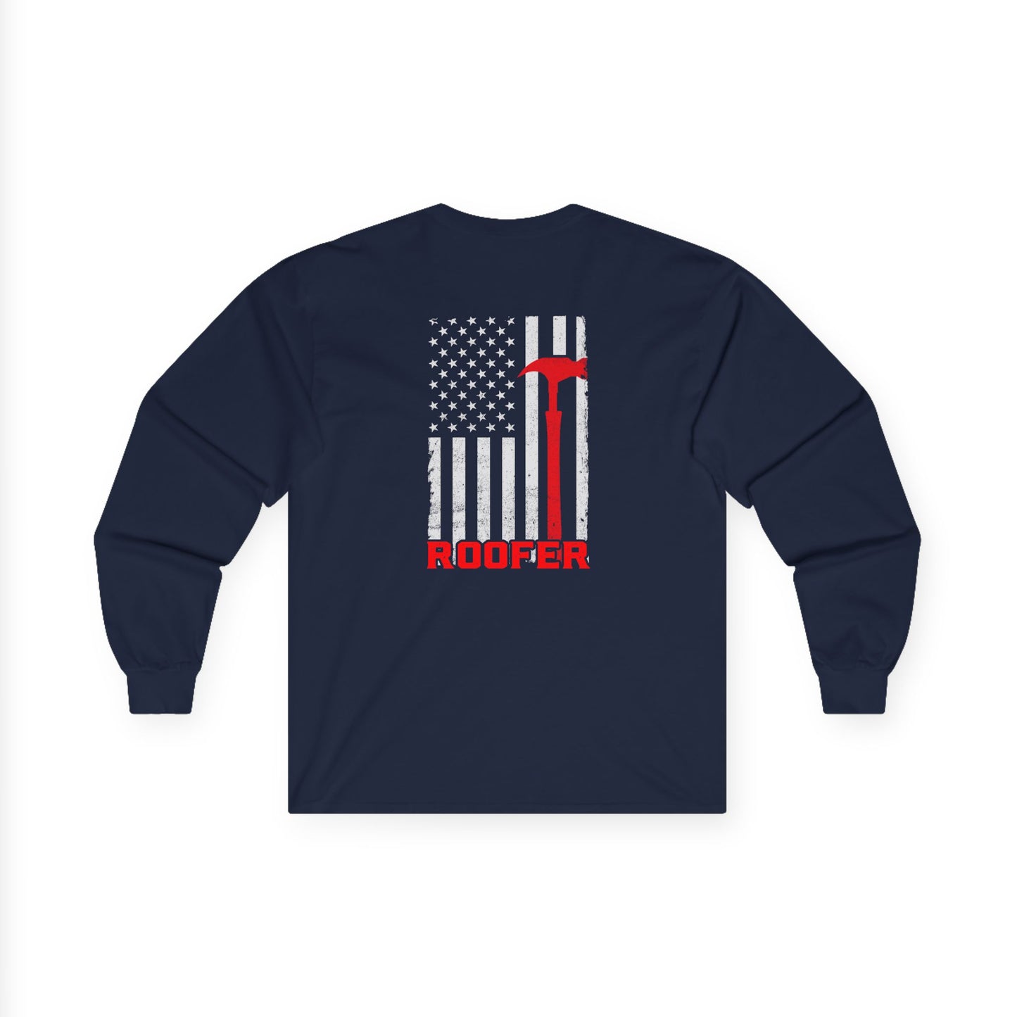 Roofer American Flag Long Sleeve Tee