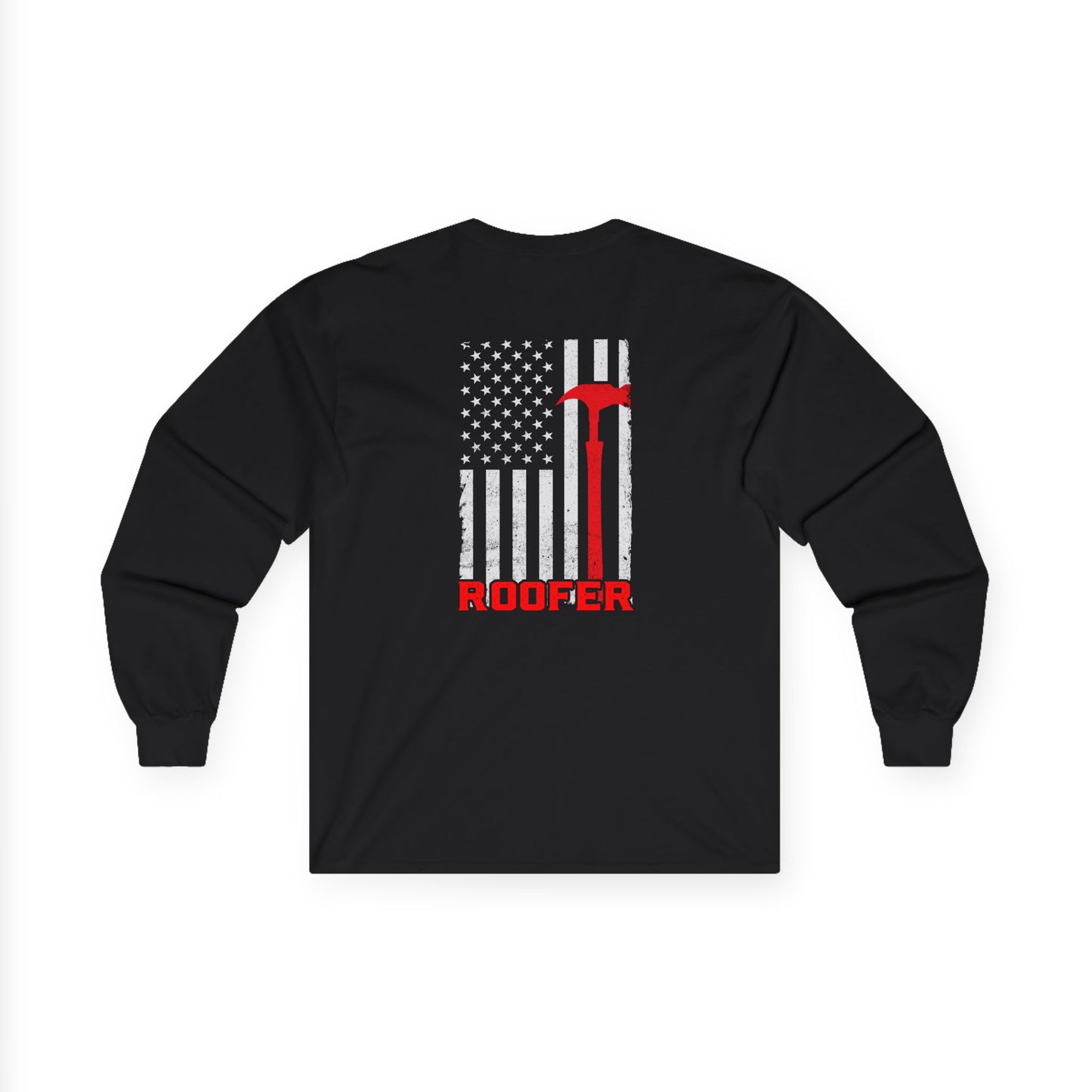 Roofer American Flag Long Sleeve Tee