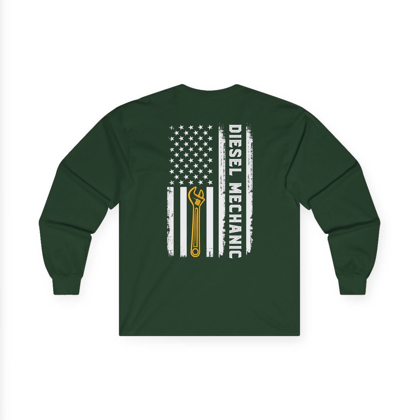 Diesel Mechanic American Flag Long Sleeve