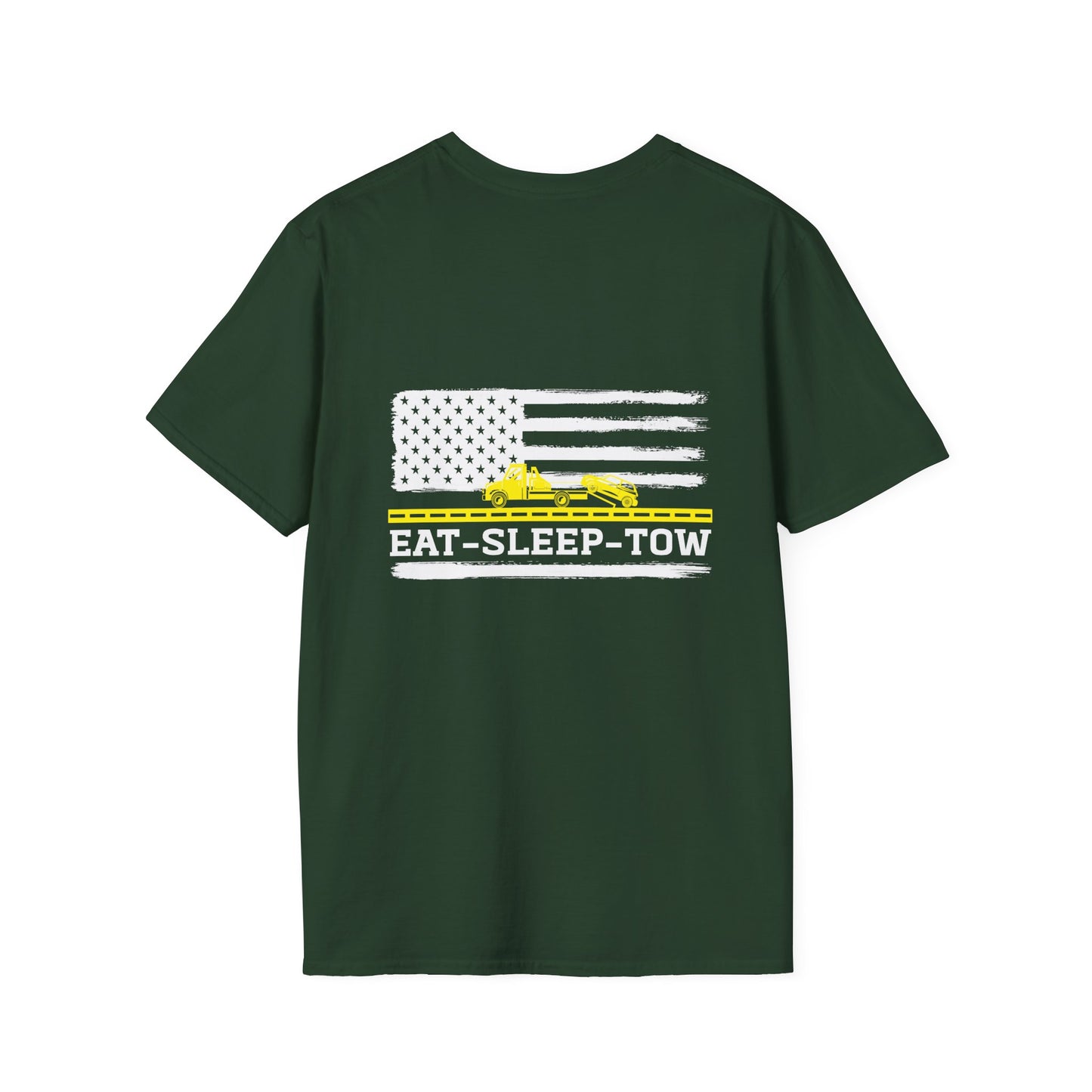 Tow Truck Driver American Flag T-Shirt