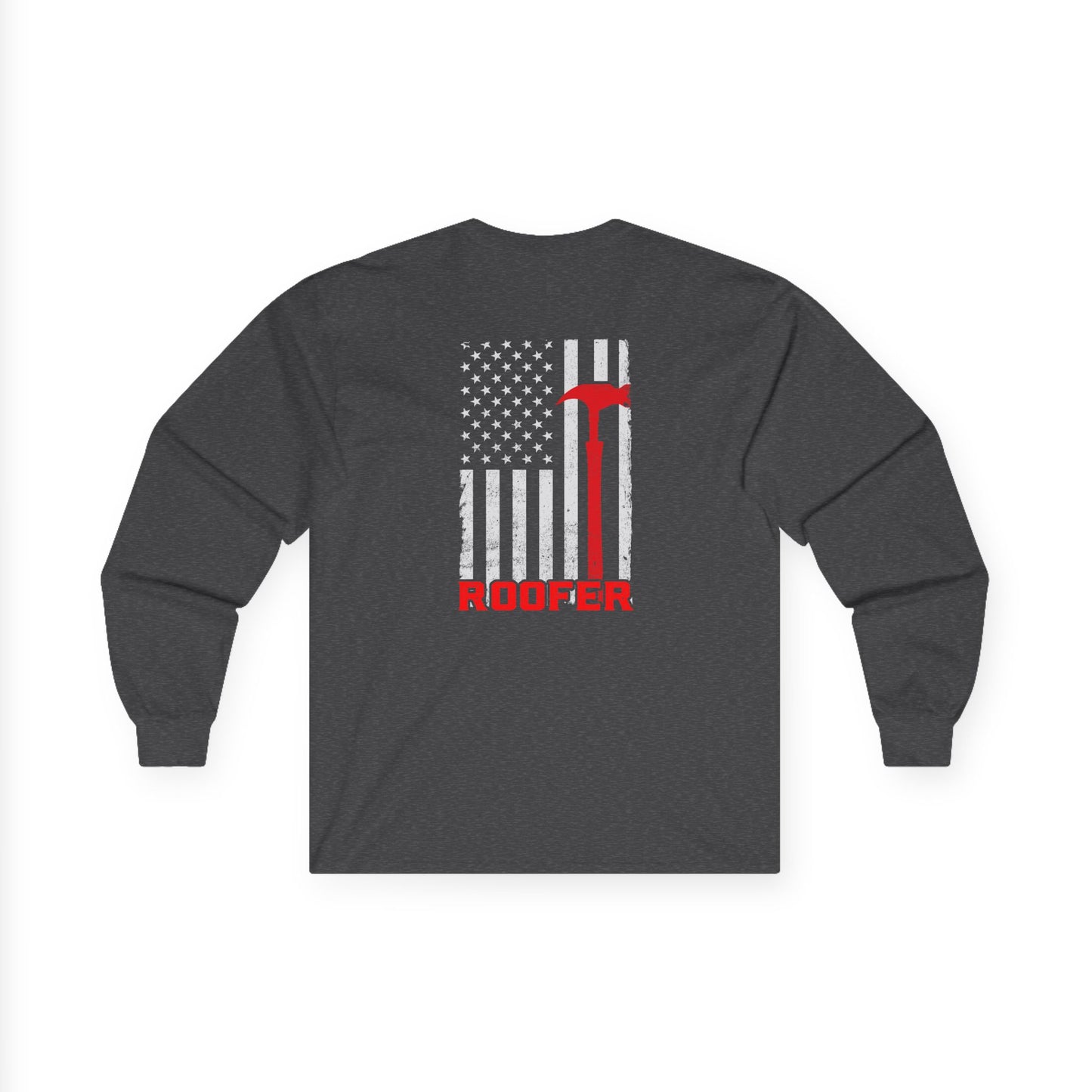 Roofer American Flag Long Sleeve Tee