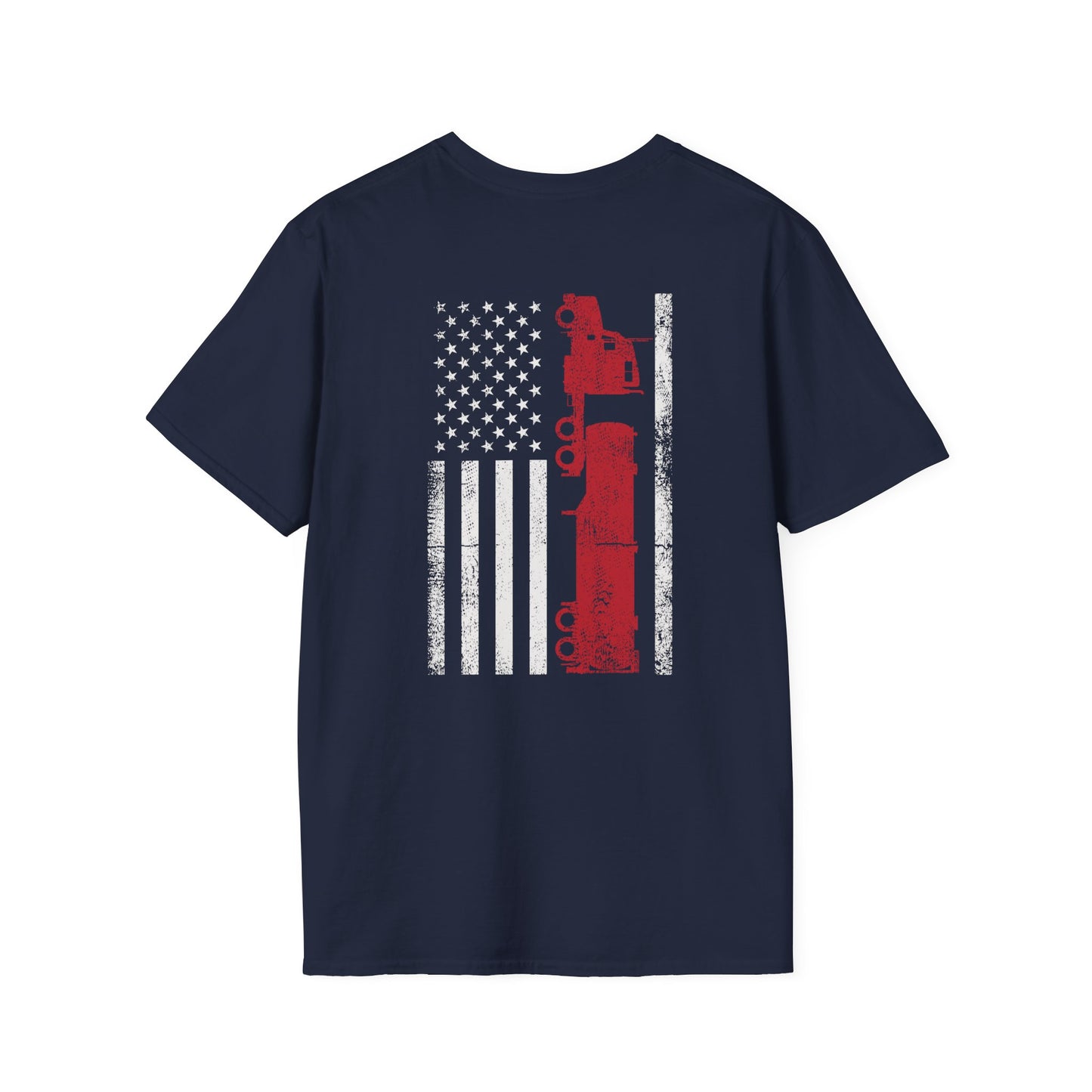 Truck Driver American Flag T-Shirt