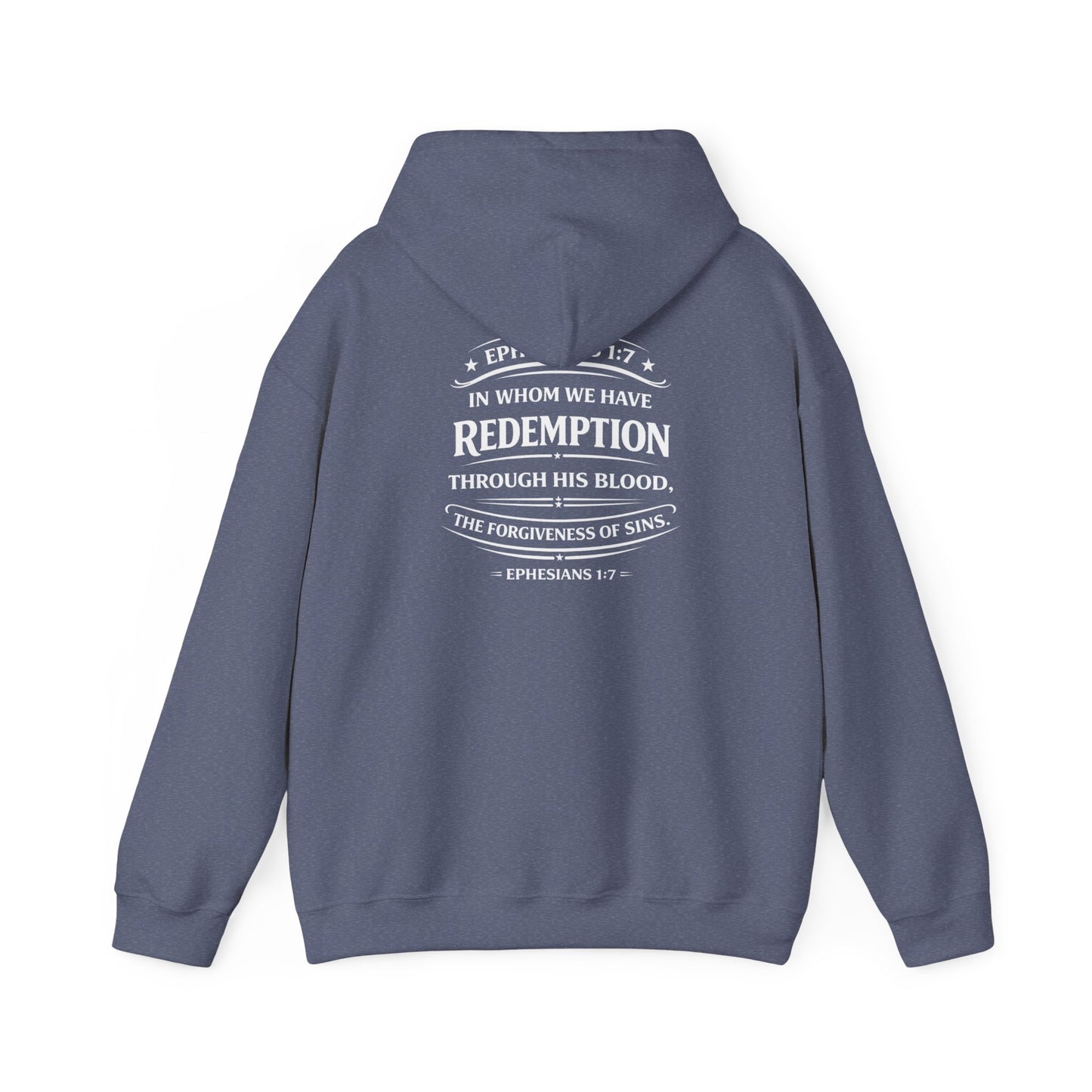 Redemption Through His Blood – Ephesians 1:7 Hoodie