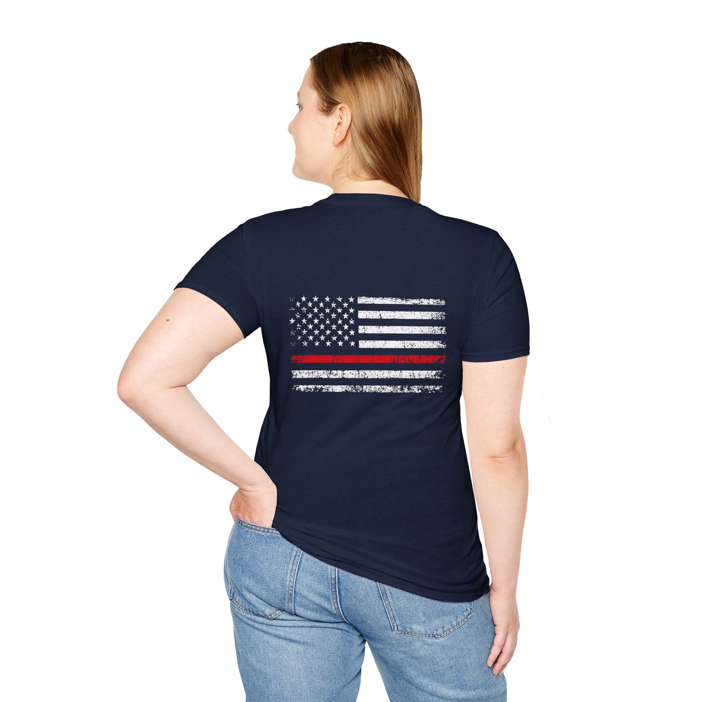Thin Red Line American Flag T-Shirt