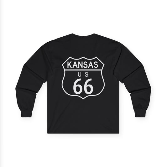 Kansas Route 66 Long Sleeve T-Shirt - Unisex
