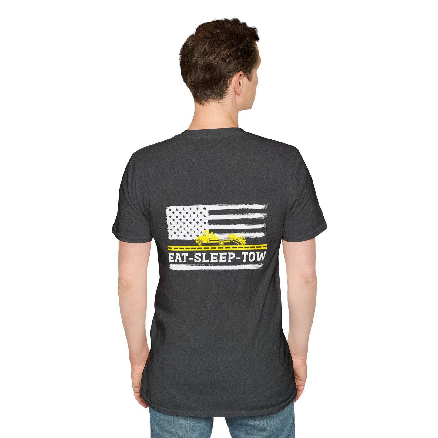 Tow Truck Driver American Flag T-Shirt
