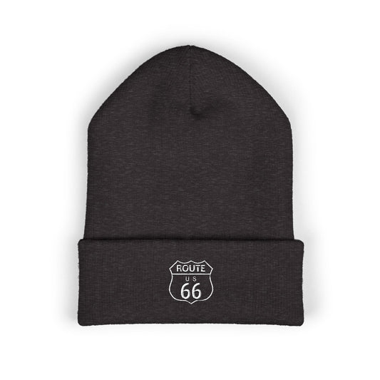 Embroidered Route 66 Beanie